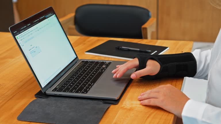 Office@hand Support Image Hand Support for Office Work: Female Professional Typing with ...