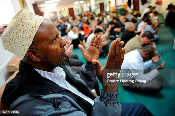 People are in the service at the Denver Islamic Society on Friday where cleric Anwar al-Awlak served as a teacher in the 90's. The Obama...