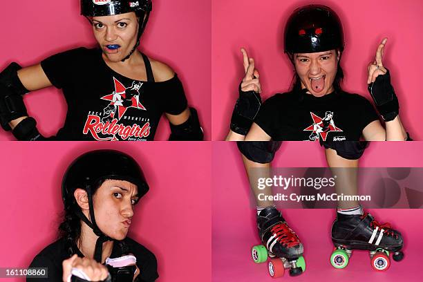 Practice session for the Rocky Mountain Roller Girls on Wednesday, September 30, 2009 at the their training center in Denver. They will be...