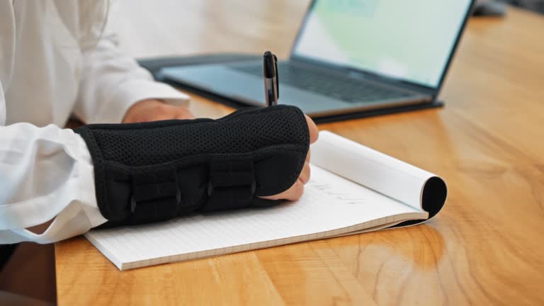 Help Desk Typing Hand Support for Office Work: Female Professional Typing with ...