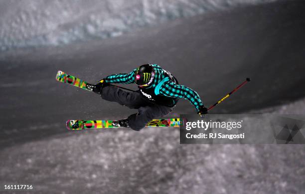 Sarah Burke, goes big, Wednesday, January 26 during Skiing Super Pipe Women Elimination at Winter XGames in Aspen. RJ Sangosti, The Denver Post