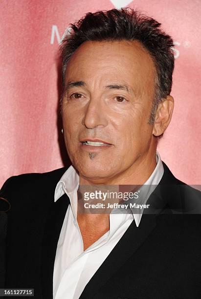 Musician/singer Bruce Springsteen arrives at the 2013 MusiCares Person Of The Year Honoring Bruce Springsteen at Los Angeles Convention Center on...