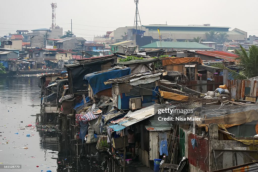 The Manila slums in the Philippines.