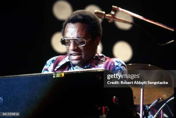 American jazz musician and composer Ramsey Lewis performs at the Push Expo, Chicago, Illinois, September 1972. The event, sponsored by Operation Push...