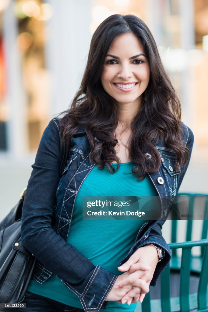 Smiling Hispanic woman