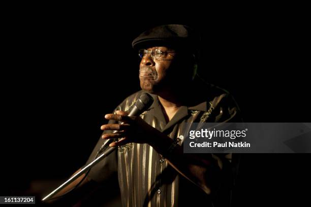 American R&B and soul singer Bobby Allen perform on stage as part of the Ponderosa Stomp at the Howlin' Wolf, New Orleans, Louisiana, September 16,...