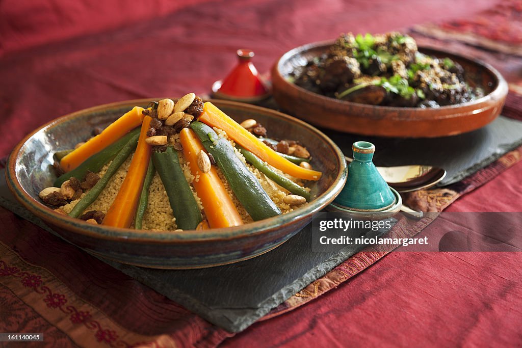 Cuscús vegetales y carne tajín