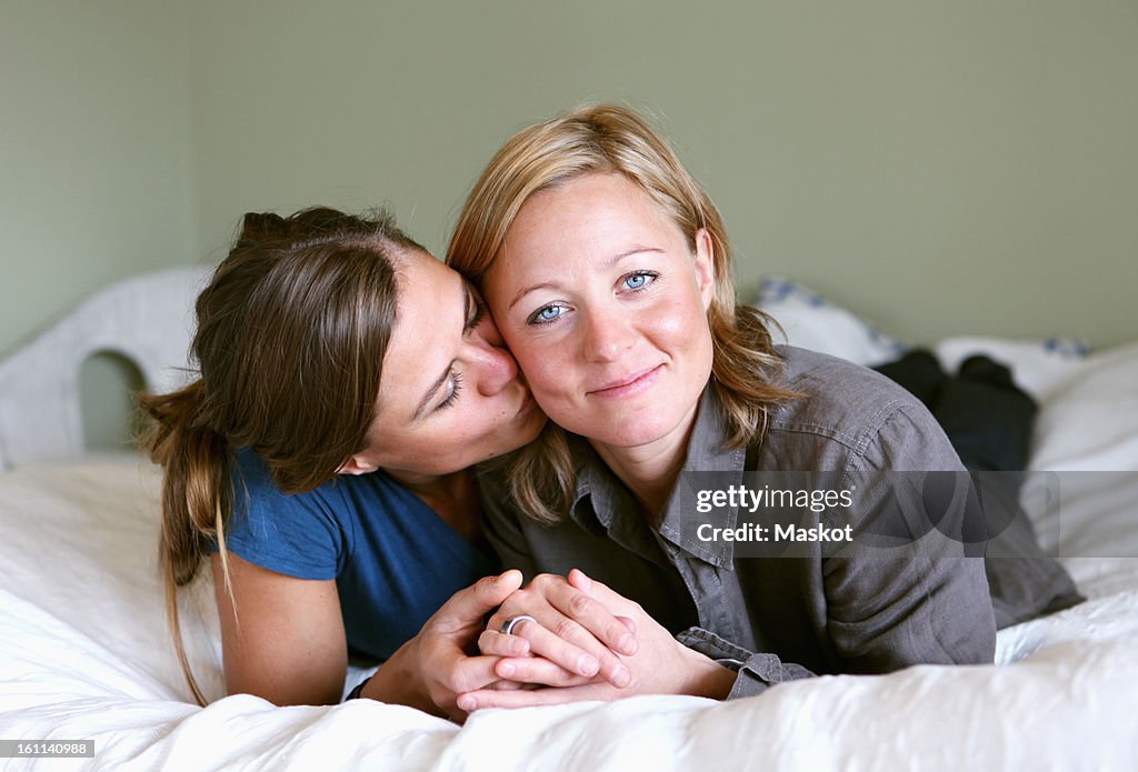 Lovers in bed