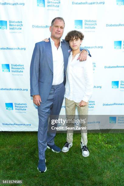 Roger Silverstein and Julian Silverstein attend the Diabetes Research Institute Foundation Hamptons Garden Gala at Private Residence on August 12,...