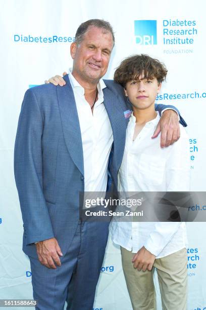 Roger Silverstein and Julian Silverstein attend the Diabetes Research Institute Foundation Hamptons Garden Gala at Private Residence on August 12,...