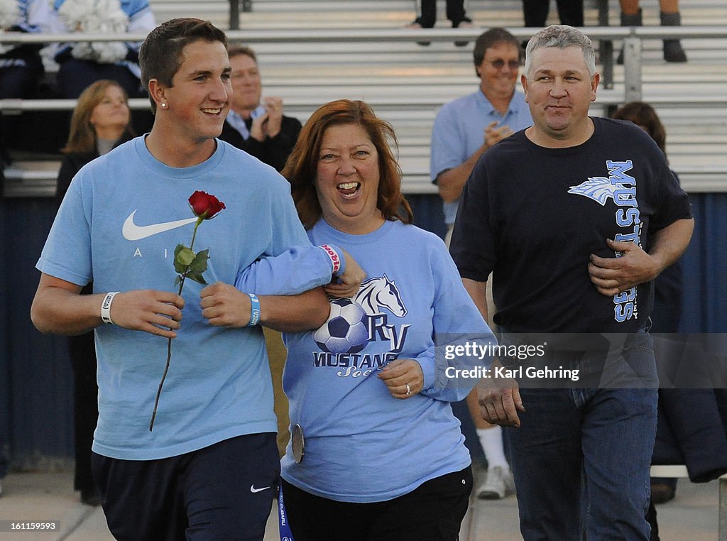 Rose Ralston Ralston Valley seniors were honored before the game Wednesday. Josh ...