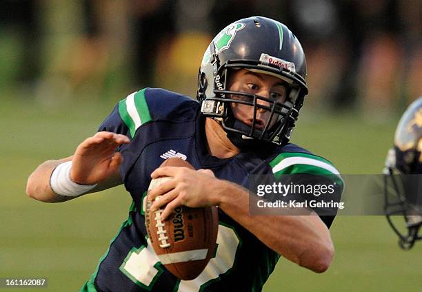 Alex Wanner ThunderRidge High School quarterback Alex Waner was stopped short of ...