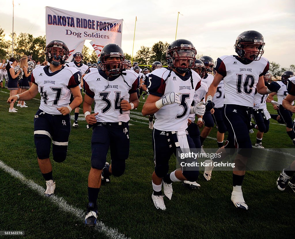 Chatfield High School football team hosted Dakota Ridge High School