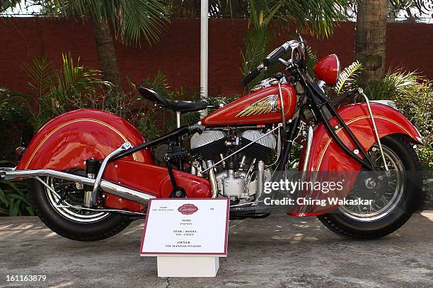 Indian Chief is displayed during Cartier 'Travel With Style' Concours 2013 Opening at Taj Lands End on February 9, 2013 in Mumbai, India.