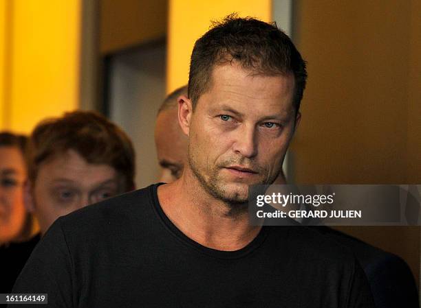 German actor Til Schweiger arrives for a photocall for the film "The Necessary Death of Charlie Countryman" during the 63rd Berlinale Film Festival...