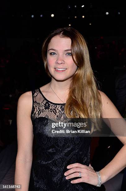 Personality Lenay Dunn attends Son Jung Wan during Fall 2013 Mercedes-Benz Fashion Week at The Studio at Lincoln Center on February 9, 2013 in New...