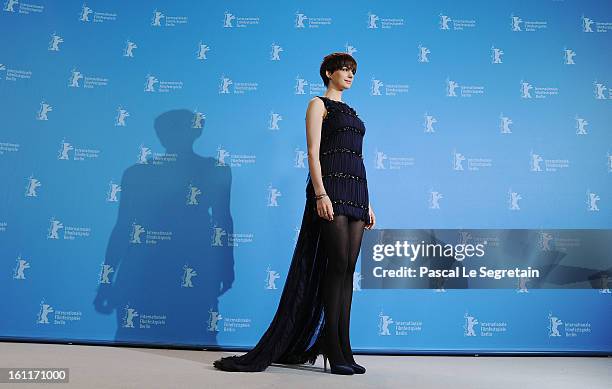 Anne Hathaway attends the 'Les Miserables' Photocall during the 63rd Berlinale International Film Festival at Grand Hyatt Hotel on February 9, 2013...