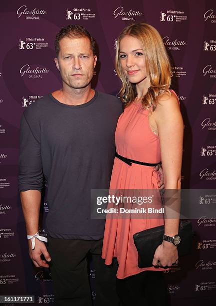 Actor Til Schweiger and Svenja Holtmann attend 'The Necessary Death Of Charlie Countryman' Reception during the 63rd Berlinale International Film...