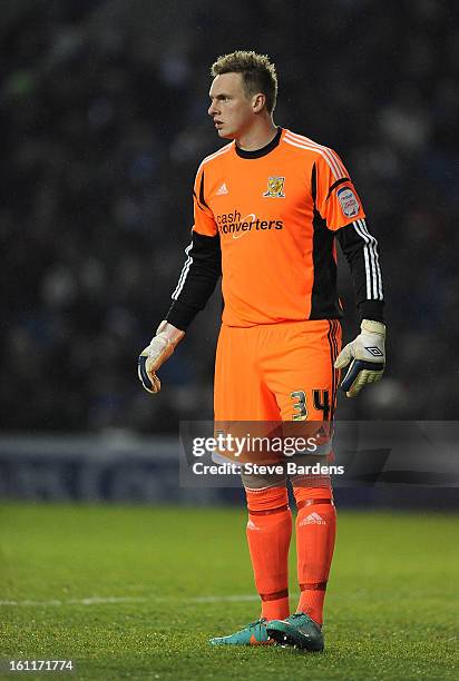 The Hull City goalkeeper David Stockdale during the npower Championship match between Brighton & Hove Albion and Hull City at Amex Stadium on...