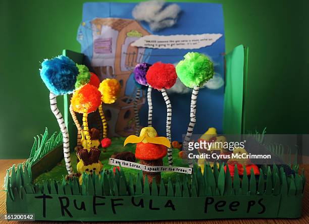 Year-old Samuel Reisch Peeps diorama creation was inspired from The Lorax book by Dr. Seuss. Reisch was photographed on Friday, March 23, 2012 ....