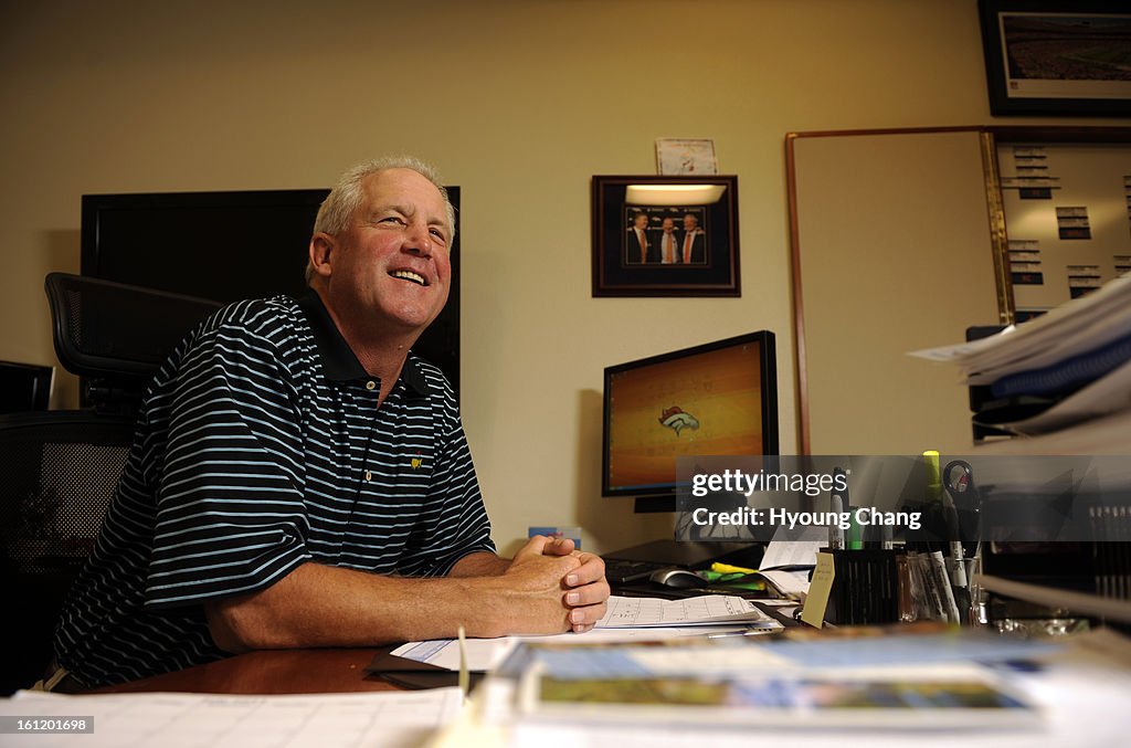 Denver Broncos head coach John Fox is in the Denver Broncos headquarter office on Thursday afternoon. Hyoung Chang / The Denver Post