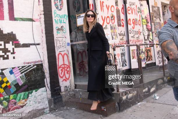 Angelina Jolie is seen on August 20, 2023 in New York, New York.