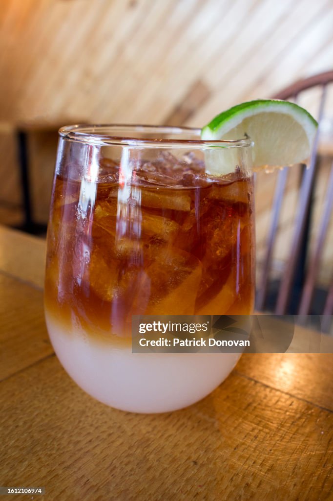 Dark and Stormy cocktail