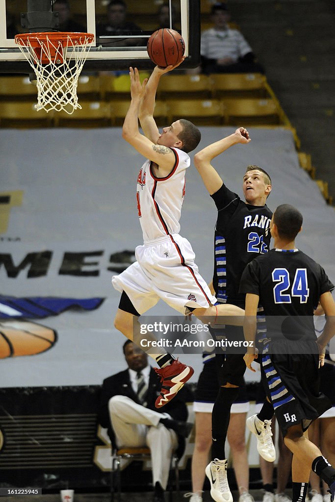 Chaparral Wolverines Josh Adams (4) goes for a layup against the Highlands Ranch Falcons during a boys class 5A CHSAA state basketball championship semifinal at the Coors Events Center in Boulder on Thursday, March 8, 2012. AAron Ontiveroz, The Denver Pos