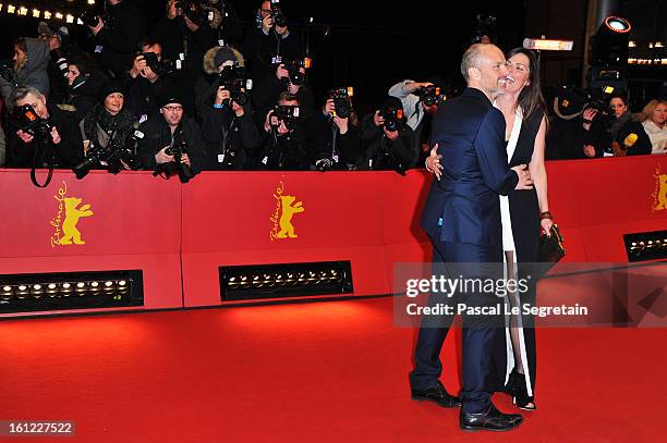 Fredrik Bond and wife attend the 'The Necessary Death of Charlie Countryman' Premiere during the 63rd Berlinale International Film Festival at...