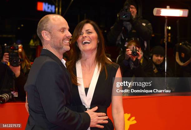 Director Fredrik Bond and partner attend 'The Necessary Death of Charlie Countryman' Premiere during the 63rd Berlinale International Film Festival...