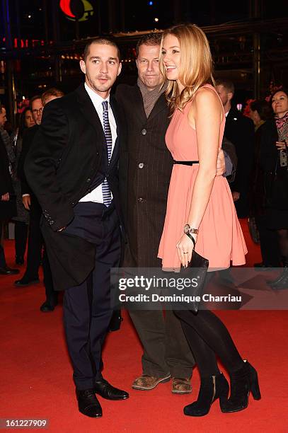 Shia LeBeouf, Til Schweiger and Svenja Holtmann attend the 'The Neccessary Death of Charlie Countryman' Premiere during the 63rd Berlinale...