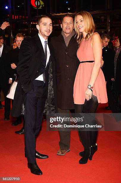 Shia LeBeouf, Til Schweiger and Svenja Holtmann attend the 'The Neccessary Death of Charlie Countryman' Premiere during the 63rd Berlinale...