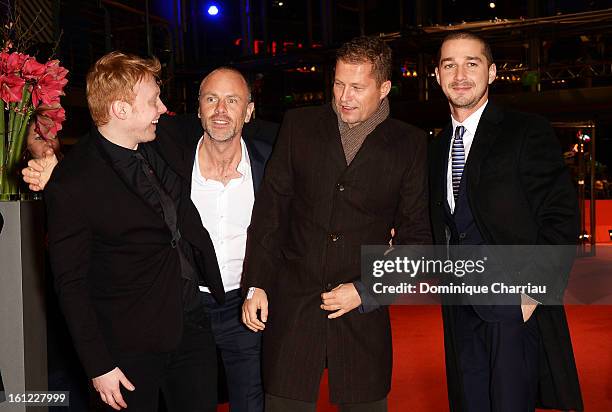 Rupert Grint, Fredrik Bond, Til Schweiger and Shia LeBeouf attend the 'The Neccessary Death of Charlie Countryman' Premiere during the 63rd Berlinale...