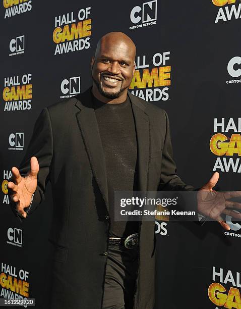 Host/former professional basketball player Shaquille ONeal attends the Third Annual Hall of Game Awards hosted by Cartoon Network at Barker Hangar...