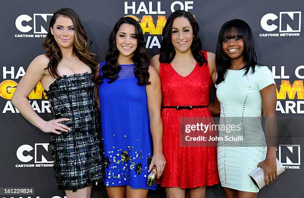 Olympians McKayla Maroney, Aly Raisman, Jordyn Wieber and Gabby Douglas attend the Third Annual Hall of Game Awards hosted by Cartoon Network at...