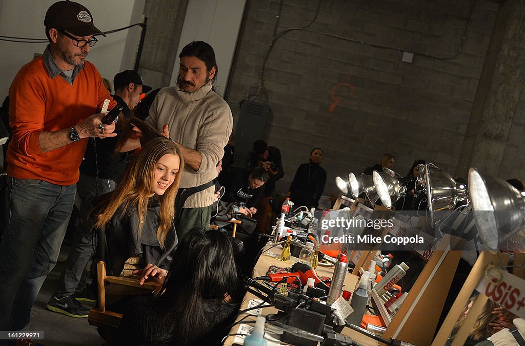 Altuzarra - Backstage - Fall 2013 Mercedes-Benz Fashion Week