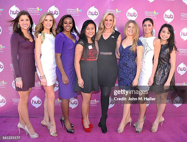 Miss California USA 2012 Natalie Pack arrives with other contestants from the Miss California USA Pagent 2012 at the My Little Pony Coronation...