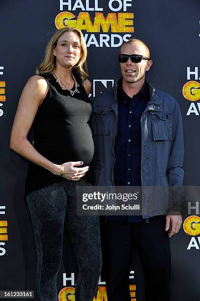 Kerri Walsh and husband Casey Jennings attend the Third Annual Hall of Game Awards hosted by Cartoon Network at Barker Hangar on February 9, 2013 in...