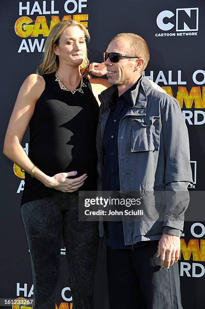 Kerri Walsh and husband Casey Jennings attend the Third Annual Hall of Game Awards hosted by Cartoon Network at Barker Hangar on February 9, 2013 in...