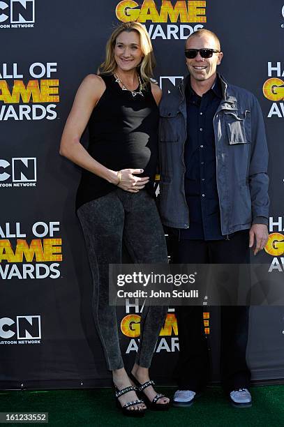 Kerri Walsh and husband Casey Jennings attends the Third Annual Hall of Game Awards hosted by Cartoon Network at Barker Hangar on February 9, 2013 in...