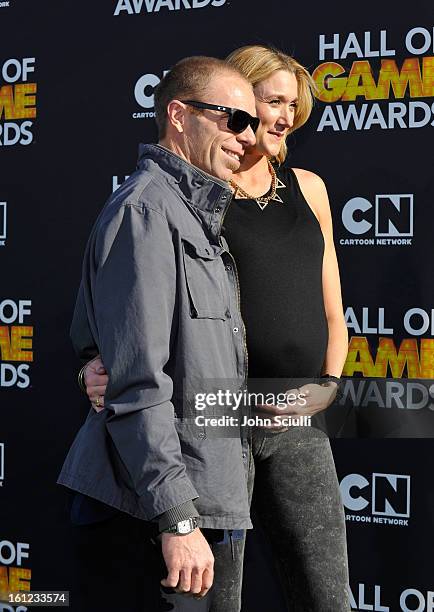 Kerri Walsh and her husband Casey Jennibgs attend the Third Annual Hall of Game Awards hosted by Cartoon Network at Barker Hangar on February 9, 2013...