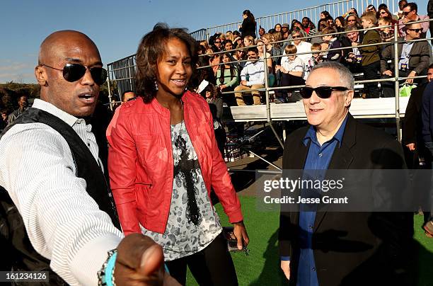 Olympic basketball player Tamika Catchings and President/COO of Cartoon Network, Stuart Snyder attend the Third Annual Hall of Game Awards hosted by...
