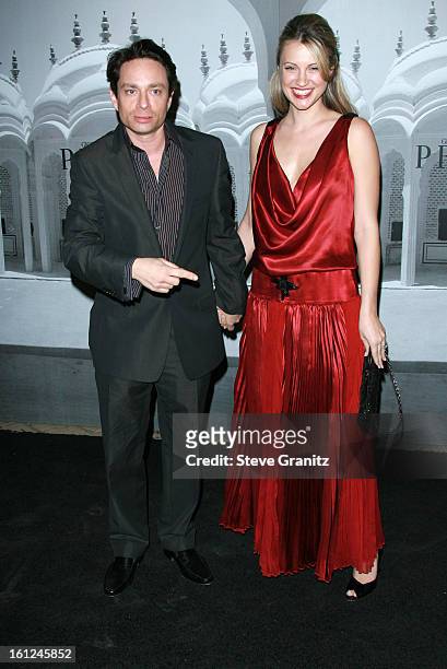 Chris Kattan and Sunshine Deia Tutt during Giorgio Armani Prive in L.A. - Arrivals at Green Acres in Los Angeles, California, United States.