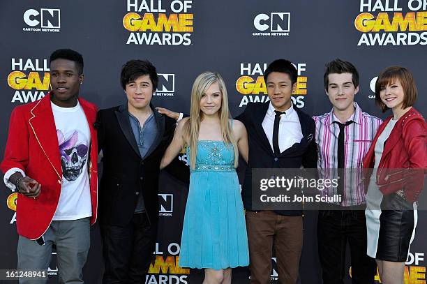 The Incredible Crew attends the Third Annual Hall of Game Awards hosted by Cartoon Network at Barker Hangar on February 9, 2013 in Santa Monica,...