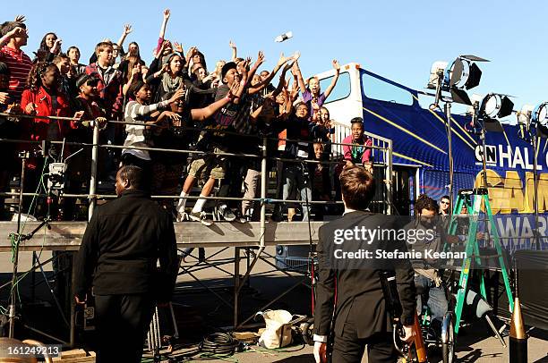 General view of the atmosphere at the Third Annual Hall of Game Awards hosted by Cartoon Network at Barker Hangar on February 9, 2013 in Santa...