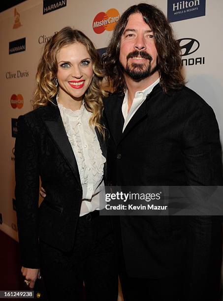 Jordyn Blum and Dave Grohl arrive at the 55th Annual GRAMMY Awards Pre-GRAMMY Gala and Salute to Industry Icons honoring L.A. Reid held at The...