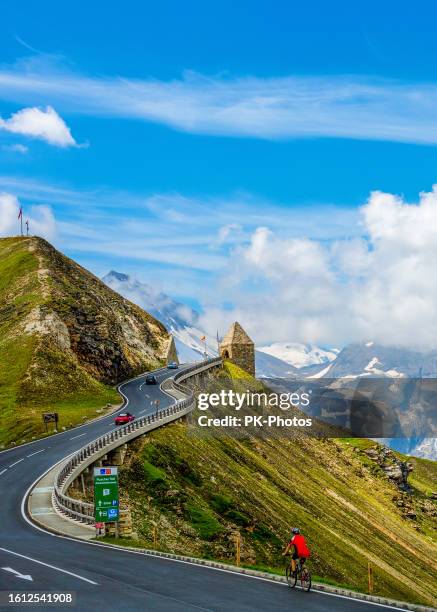 grossglocker alto alpino carretera, austria - grossglockner fotografías e imágenes de stock