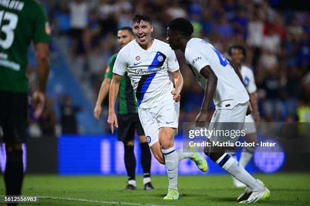 Giacomo Stabile of FC Internazionale celebrates after scoring the goal during the Pre- Season Friendly match between FC Internazionale and KF Egnatia...