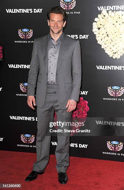 Bradley Cooper attends the "Valentine's Day" Los Angeles Premiere at Grauman's Chinese Theatre on February 8, 2010 in Hollywood, California.