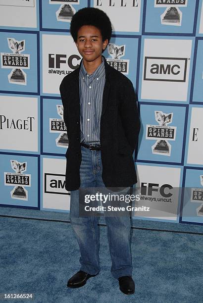 Actor Marcus Carl Franklin arrives at the 2008 Film Independents Spirit Awards at the Santa Monica Pier on February 23, 2008 in Santa Monica,...